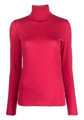 Majestic Filatures long-sleeved roll-neck top - Pink