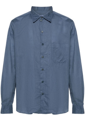 Yohji Yamamoto long-sleeves buttoned shirt - Blue