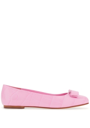 Ferragamo Vara bow-detail ballerina shoes - Pink