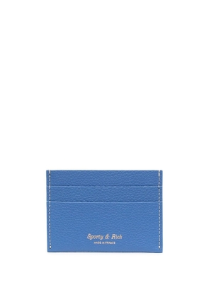 Sporty & Rich logo-stamp cardholder - Blue