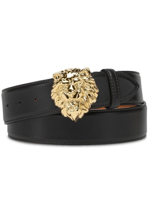 Billionaire lion head-buckle leather belt - Brown