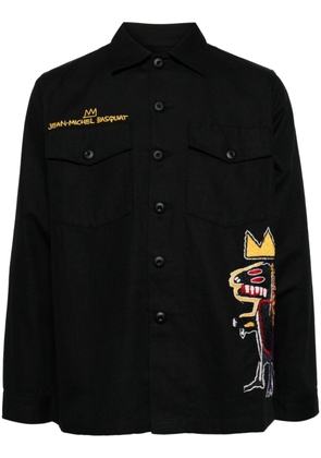 Maharishi x Jean-Michel Basquiat embroidered trousers - Black