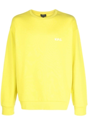 A.P.C. Clint logo-print cotton sweatshirt - Yellow