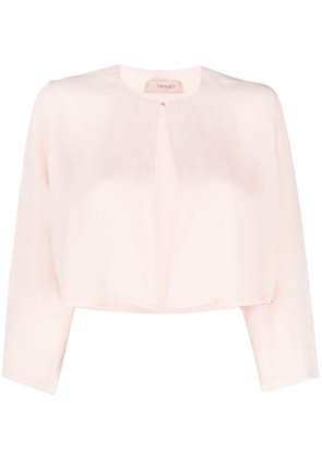 TWINSET chiffon cropped blouse - Pink