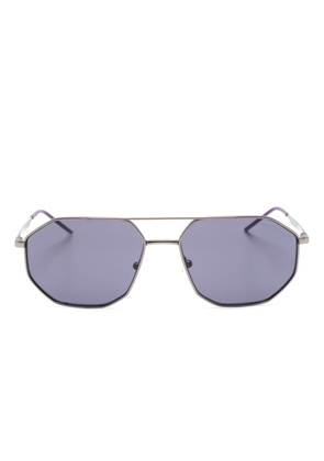 Emporio Armani geometric-frame sunglasses - Grey