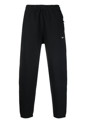 Nike logo-embroidery track pants - Black