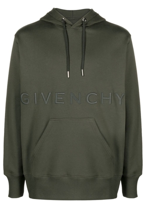 Givenchy 4G-embroidered cotton hoodie - Green