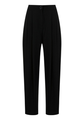 Armani Exchange pleat-detail straight-leg trousers - Black