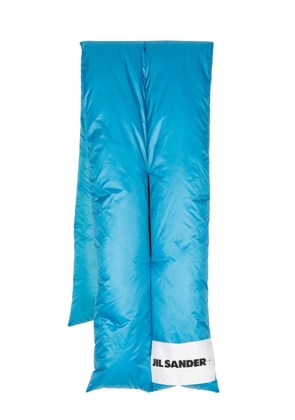 Jil Sander quilted feather down scarf - Blue