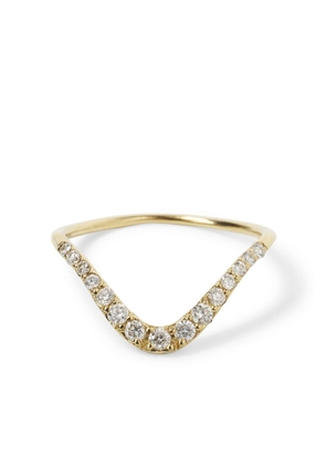 THE ALKEMISTRY 18kt yellow gold Large Wave diamond ring