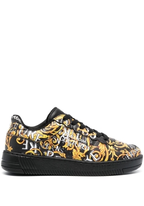 Versace Jeans Couture baroque-print low-top sneakers - Black