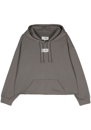 MM6 Maison Margiela single-stitch cotton hoodie - Grey