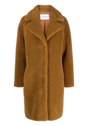 STAND STUDIO Camille Cocoon faux-shearling midi coat - Brown