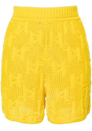 Karl Lagerfeld crochet cotton mini shorts - Yellow