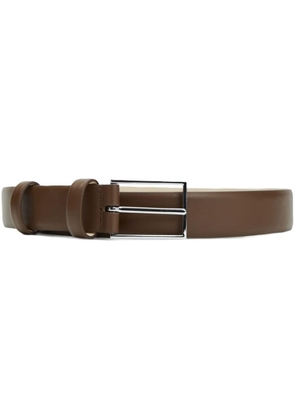 12 STOREEZ smooth-grain leather belt - Brown