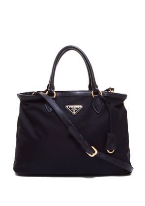 Prada Pre-Owned enamel triangle logo two-way handbag - Black
