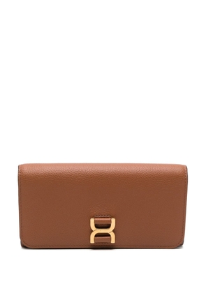 Chloé logo-plaque leather wallet - Brown