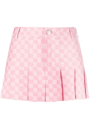 MISBHV monogram low-rise pleated miniskirt - Pink
