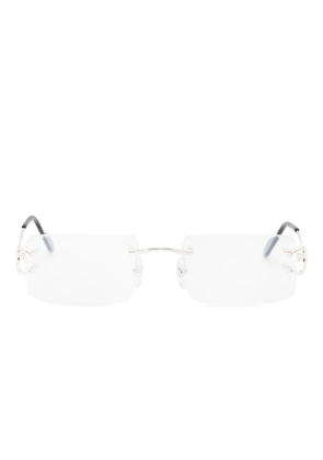 Cartier Eyewear C rectangle-frame glasses - Silver