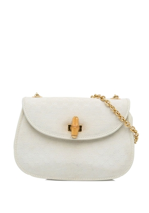 Gucci Pre-Owned Bamboo line Micro GG shoulder bag - White