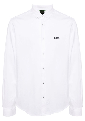 BOSS Motion logo-detail cotton shirt - White