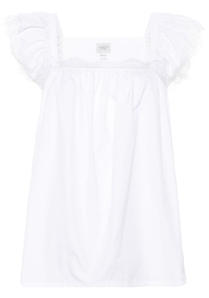 Giambattista Valli lace-trim poplin blouse - White