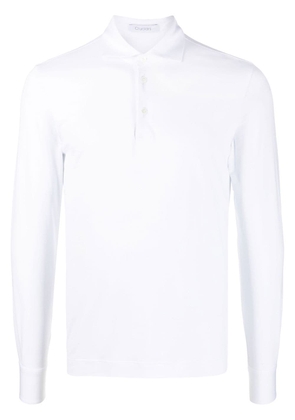 Cruciani long sleeve polo shirt - White