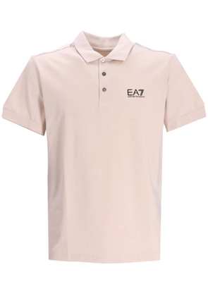 Ea7 Emporio Armani logo-print cotton polo shirt - Pink
