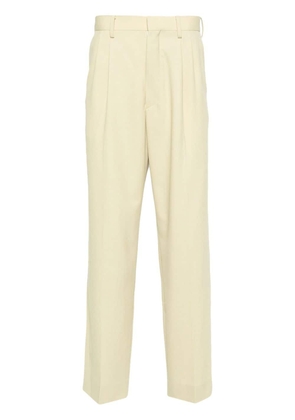 Auralee pleated wool tapered trousers - Neutrals
