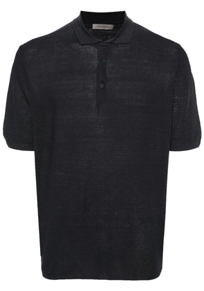Corneliani short-sleeve linen polo shirt - Blue