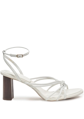 12 STOREEZ 70mm leather sandals - White