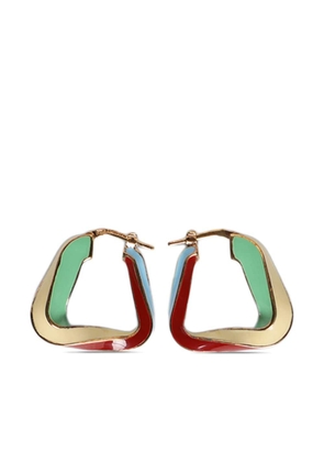 Bottega Veneta twist triangle hoop earrings - Gold