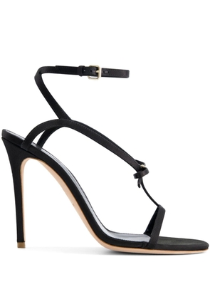 Giambattista Valli 90mm bow-embellished satin sandals - Black