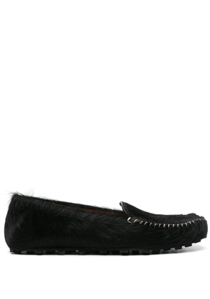 Marni textured fleece loafers - Black