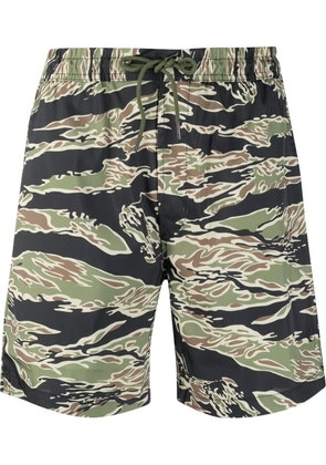 Maharishi camouflage-print swim shorts - Green