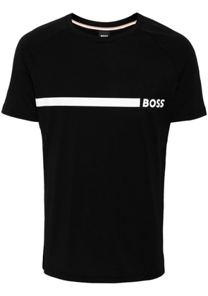 BOSS logo-print cotton t-shirt - Black