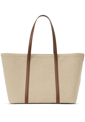 12 STOREEZ leather-trimmed tote bag - Neutrals