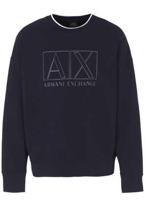 Armani Exchange logo-print cotton sweatshirt - Black
