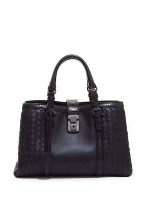 Bottega Veneta Pre-Owned Intrecciato panelling handbag - Black