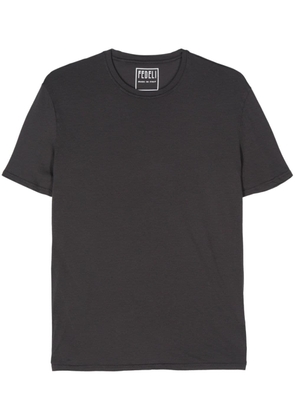 Fedeli short-sleeve cotton T-shirt - Grey