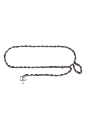 CHANEL Pre-Owned 2008 CC charm chain-link belt - Silver