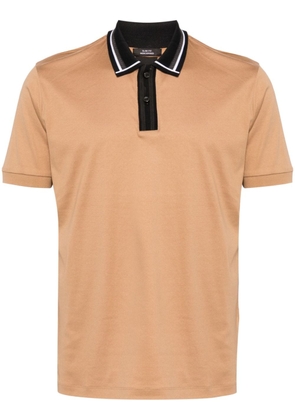 BOSS short-sleeve cotton polo shirt - Brown