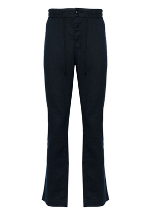 BOSS Sanderson straight-leg linen-blend trousers - Blue