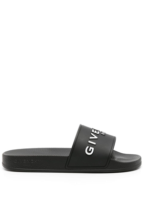 Givenchy Pre-Owned logo-embossed flat slides - Black
