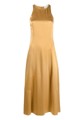 Loulou Studio Mina sleeveless silk dress - Brown