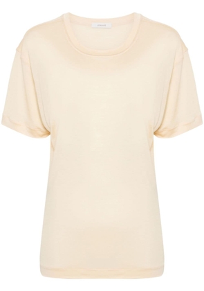 LEMAIRE silk crew-neck T-shirt - Neutrals