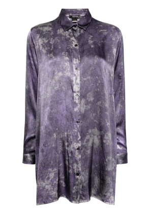 Avant Toi camouflage print silk-blend shirt - Purple