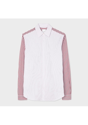 Paul Smith Men's Tailored-Fit Red Split-Scale Stripe Shirt