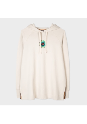 Paul Smith Women's Off White Cotton Hoodie With 'Sunflower'