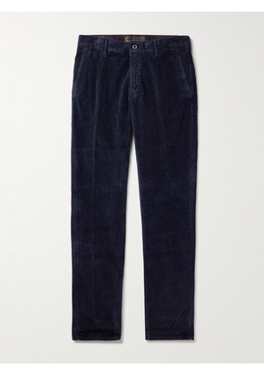 Incotex - Straight-Leg Cotton-Blend Corduroy Trousers - Men - Blue - UK/US 44